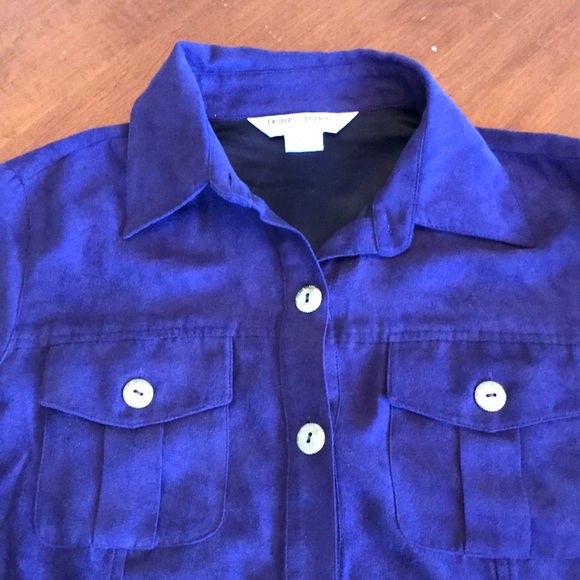 Draper’s & Damon’s PS Long sleeve shirt w gold buttons, feels like micro suede - Picture 3 of 10